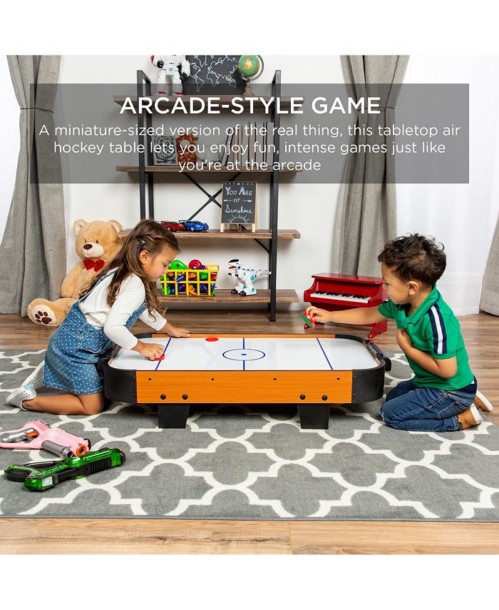 Best Choice Products 40in Air Hockey Arcade Table w/ 100V Motor, Electric Fan, 2 Strikers, 2 Pucks - Brown - NO SIZE - H3 - 1003