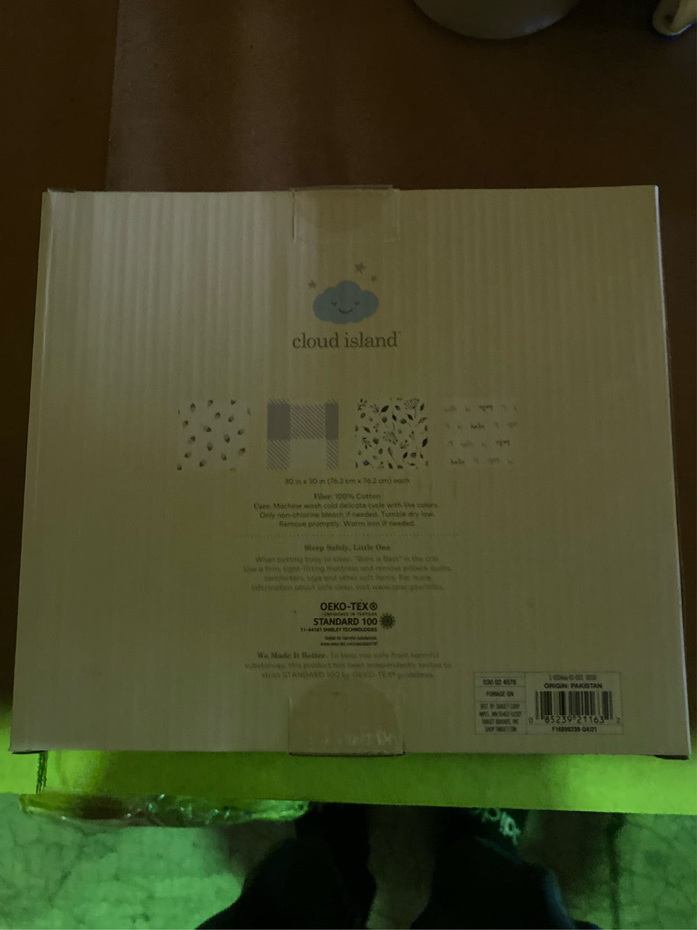 Flannel Baby Blanket Forage On - Cloud Island  - 4pk - K10 - 138