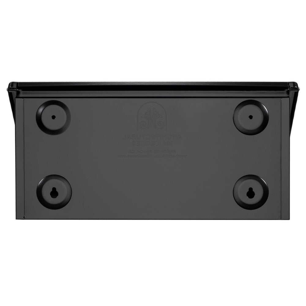Architectural Mailboxes Wayland Contemporary Galvanized Steel Wall Mount Black Mailbox 1953