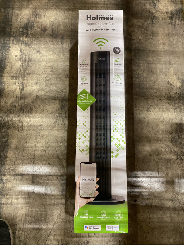 Holmes 36" Smart Tower Oscillating Fan Black - G5 - 8