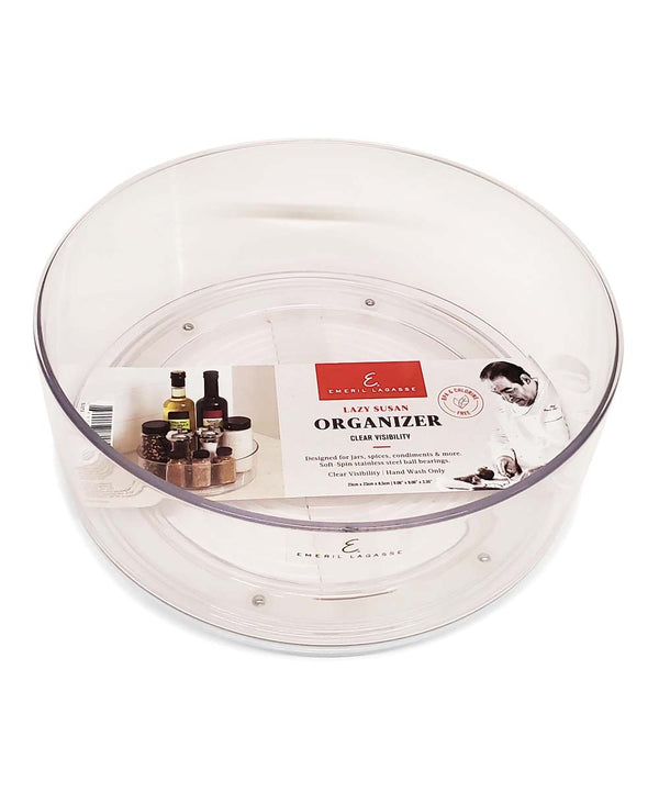 Clear 9' Round High-Wall Rotating Tray Organizer -L10 - 168