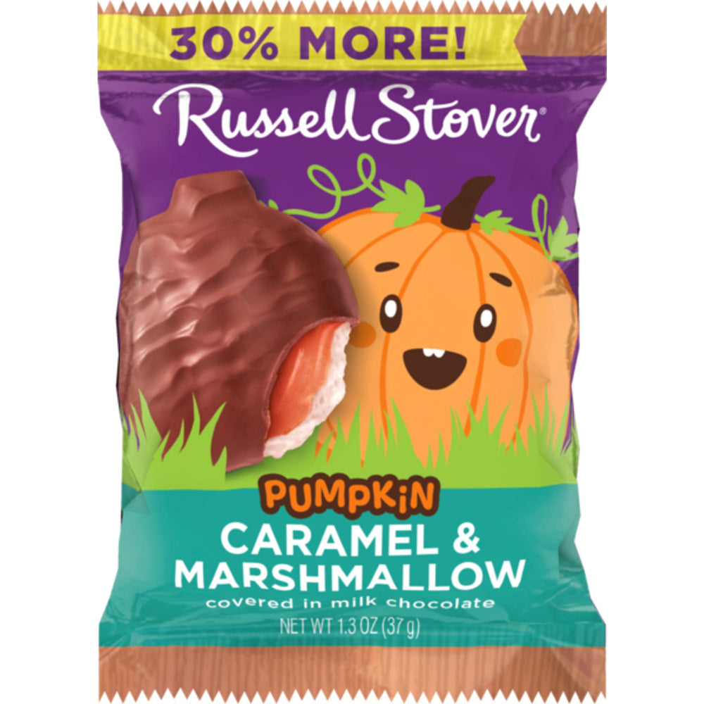 Russell Stover Caramel Marshmallow Pumpkin - Single, 1.3 Oz (Qty: 98) - C81
