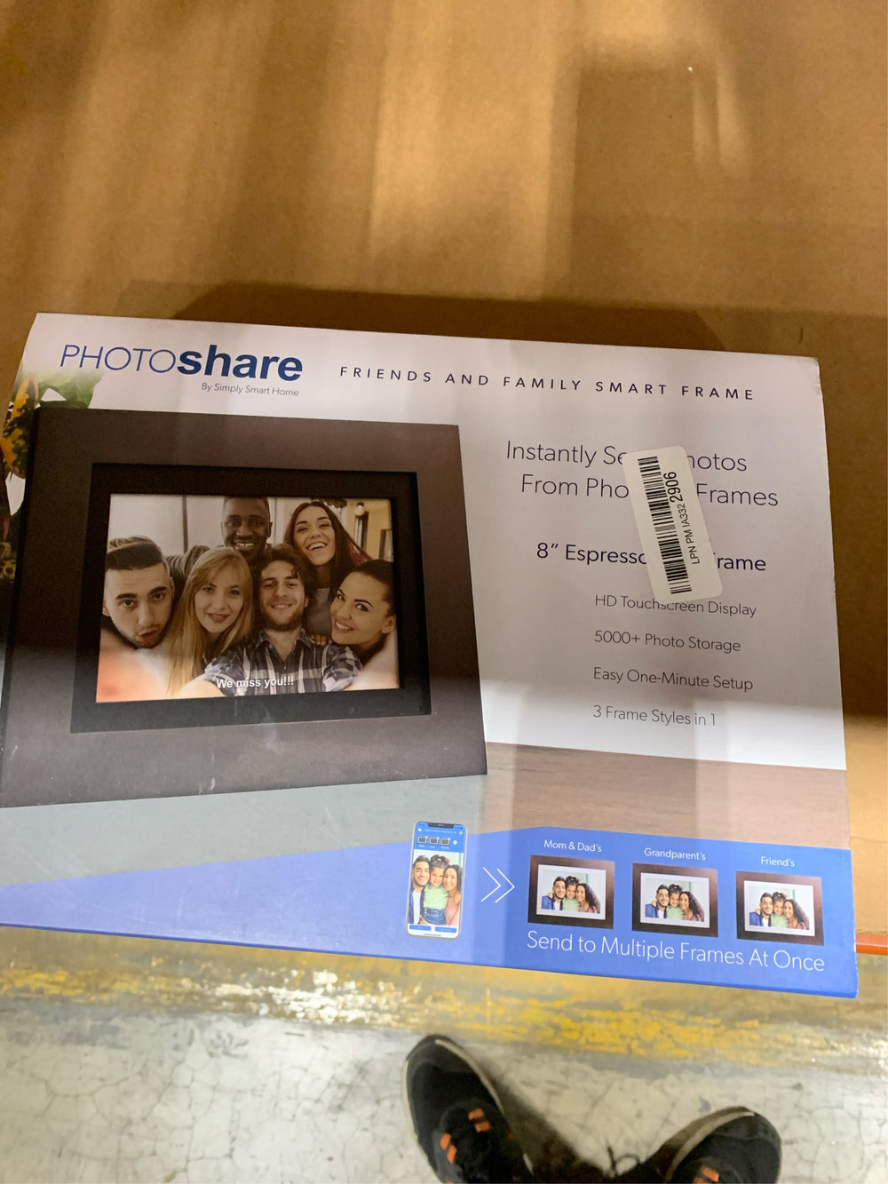 Simply Smart Home PhotoShare Friends and Family 8" Smart Digital Photo Frame -F12-0929 -B7-1171 -B7-1172 -B7-1173 -J8-1627 -J8-1628 -J8-1629