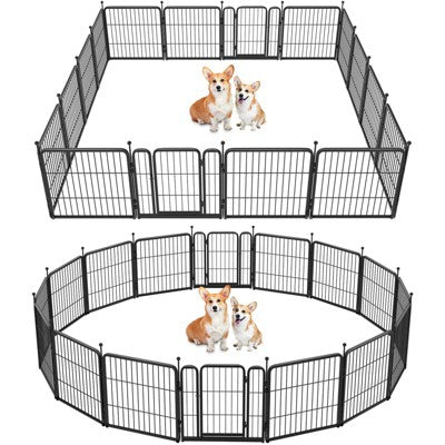 FXW Rollick Dog Playpen for Indoor, Yard, RV Camping, 24 inch 16 Panels for Puppy and Small Dogs Patented - C4 - 401