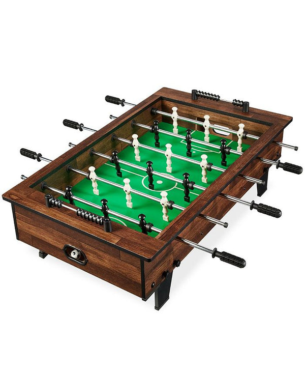 40in Tabletop Foosball Table, Arcade Table Soccer for Home, Game Room w/ 2 Balls - Brown - NO SIZE - 272