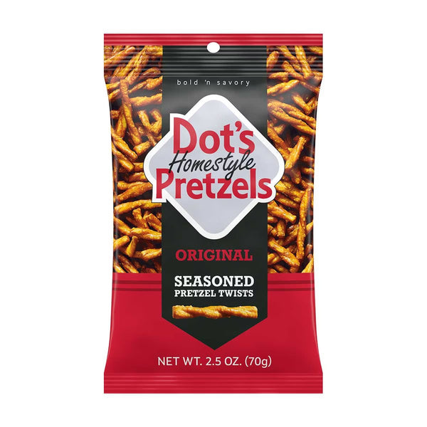 Dot s Homestyle Pretzels, Original Seasoned Pretzel Twists, 2.5 oz - 9 Packs - 460