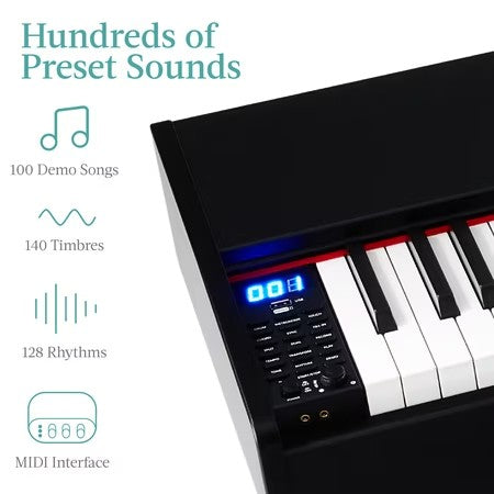 Best Choice Products 88-Key Weighted Full Size Digital Piano Set w/ U-Stand, 3 Sustain Pedal Unit, Stool, Cover - D1-0426
