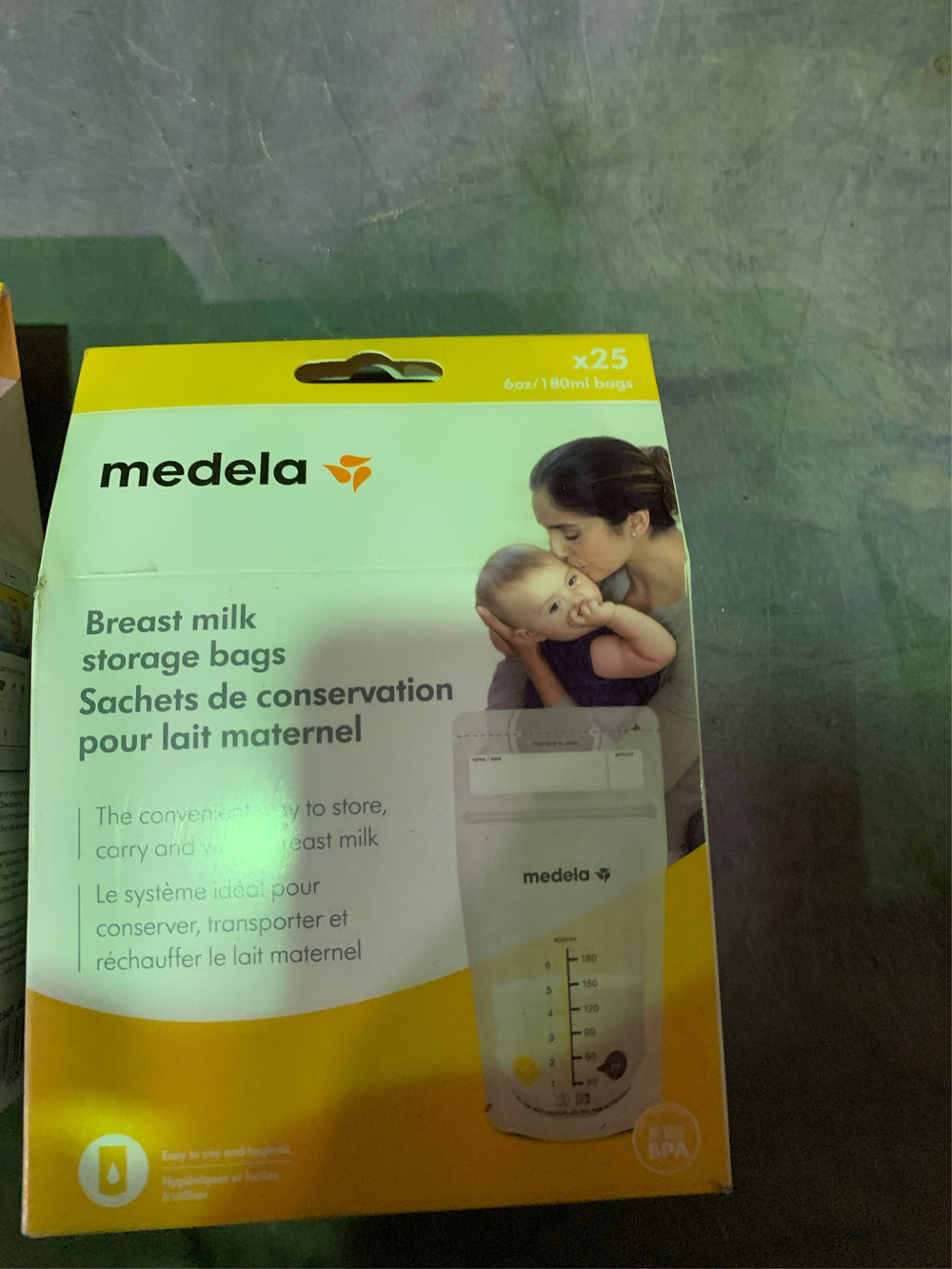 (Lot of 2) Medela Breast Milk Storage Bags, 6oz/180ml, Clear with Measurements, 68060, 25 Count - B7 - 1567 -K8-0095 -K8-0096 -K8-0097