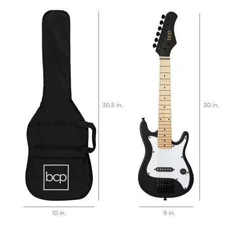 Best Choice Products Walmart Exclusive 30in Kids Electric Guitar Beginner Starter Kit w/ 5W Amplifier, Strap, Case - Walmart Black - A5 - 1430