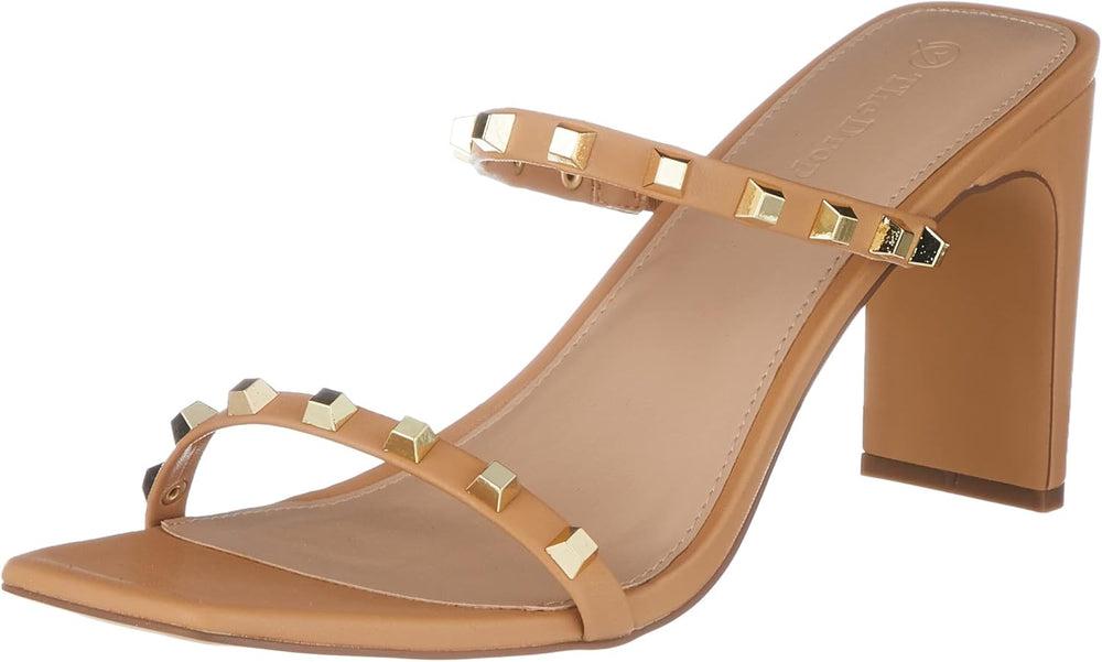 The Drop Women's Avery Square Toe Two Strap High Heeled Sandal size 9 - K204