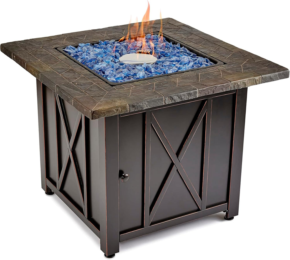 Endless Summer 30" Square 30,000 BTU Propane Fire Pit (Bronze) – B14 Appears New
