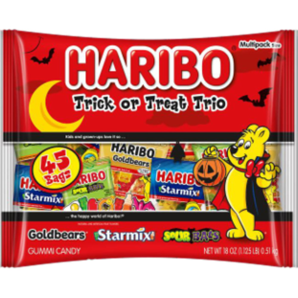 HARIBO Halloween Trick or Treat Trio Chewy Gummy Candy - 20.4oz/45ct - QTY 2 - B69
