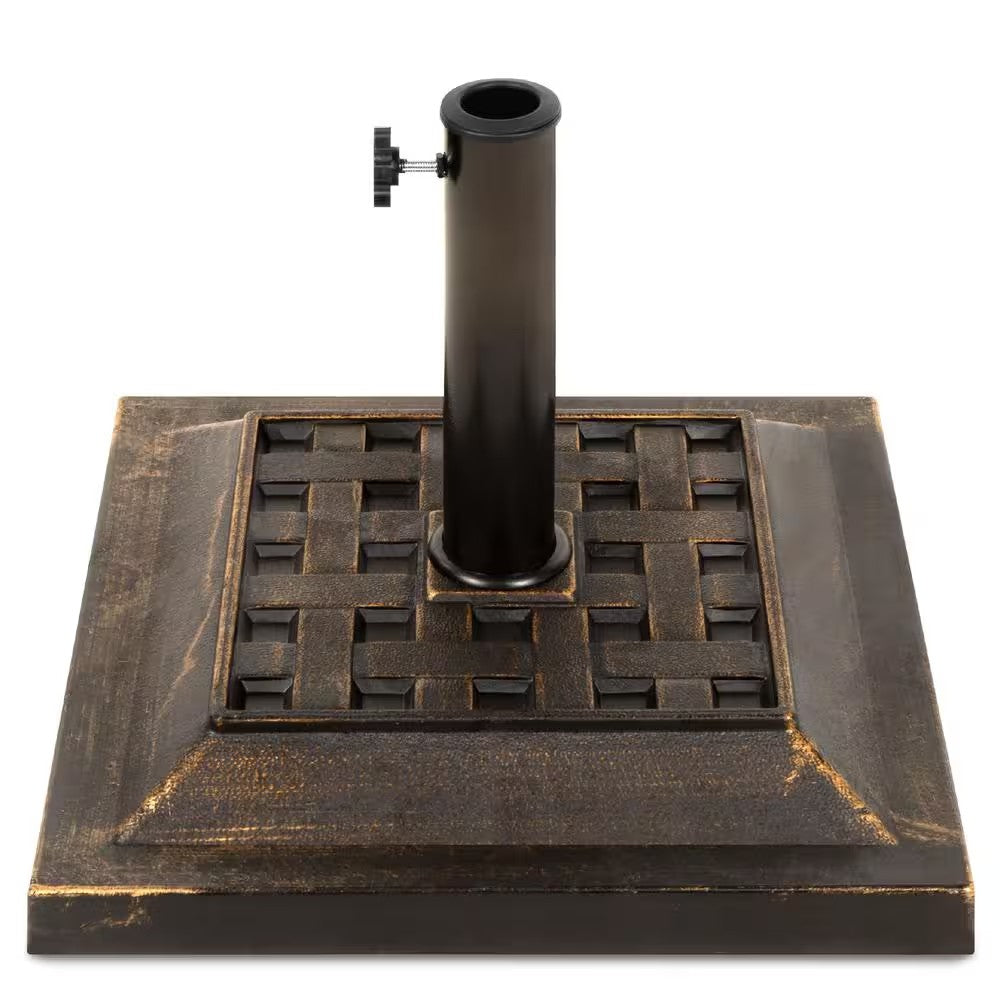 25.6 lbs. Steel Patio Umbrella Base in Bronze - 1570