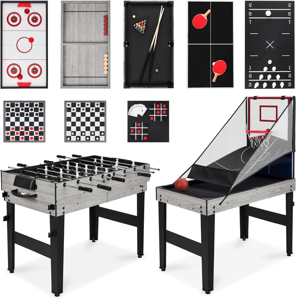 13-in-1 Combo Game Table Set w/ Multiple Family Games — H34