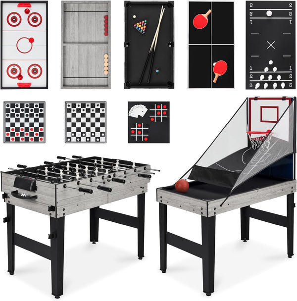 13-in-1 Combo Game Table Set w/ Multiple Family Games — H34