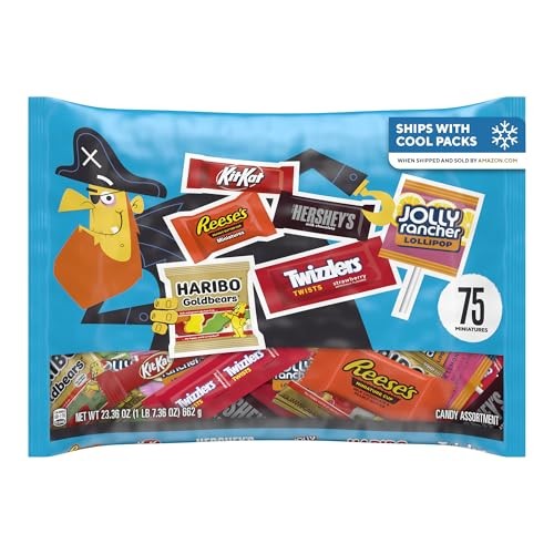 HERSHEY'S Chocolate and Sweets Assorted Halloween Candy Miniatures - 20.93oz/65pc (Qty: 4) X43