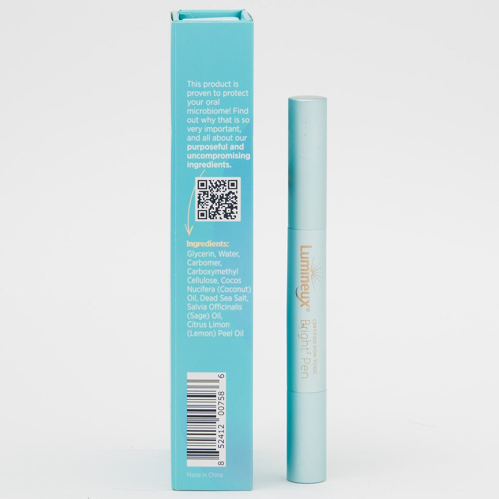 Lumineux Bright Pen, Dual Action Stain Repellant + Teeth Whitening Pen, Peroxide-Free, 10-12 Applications - F13 - 1208