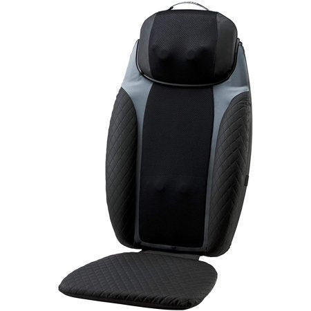 HoMedics 2-in-1 Shiatsu Massaging Seat Topper with Removable Cordless Massage Pillow, Heat and Vibrating Massage Pad for Home or Office, Full Body Massage with Adjustable Settings 307 - D3
