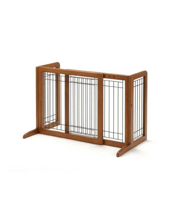 Richell Freestanding Pet Gate - Small - Brown - S -M5-0647
