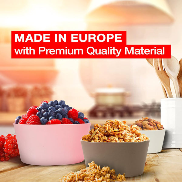 Mueller Mixing Bowls, 4-Piece Nesting Bowls Set, Food Prep Bowls, European Made, Microwave and Dishwasher Safe Mixing Bowl Set -J15-0668