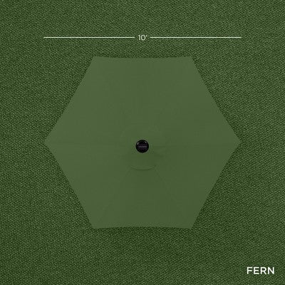 Best Choice Products 10ft Outdoor Steel Market Patio Umbrella w/ Crank, Tilt Push Button, 6 Ribs - Fern - L2 - 344