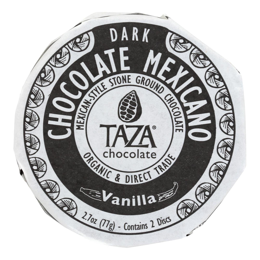 Taza Chocolate Dark Mexican-Style Organic Vanilla