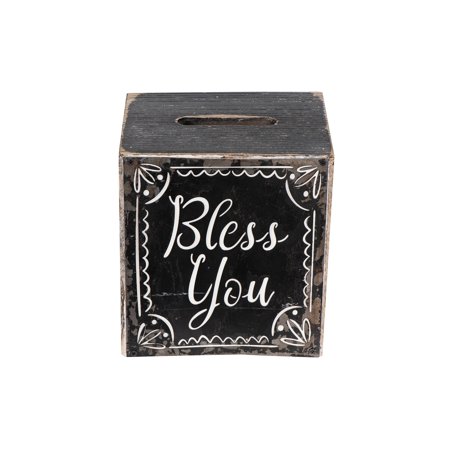 Tissue Box with in.Bless You in. in Black - A9 - 661