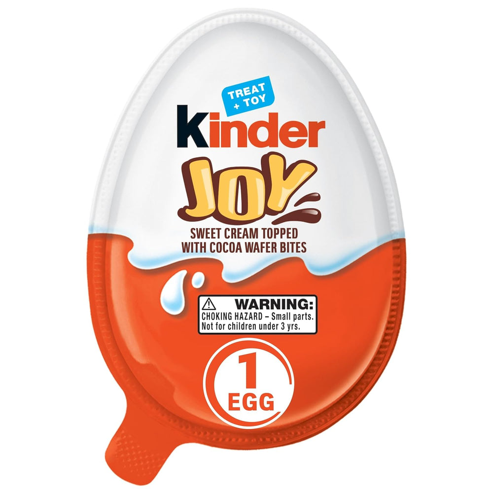 Kinder Joy Egg, Treat Plus Toy, Sweet Creams and Chocolatey Wafers, Individually Wrapped, 0.7 oz - QTY 11 - B82