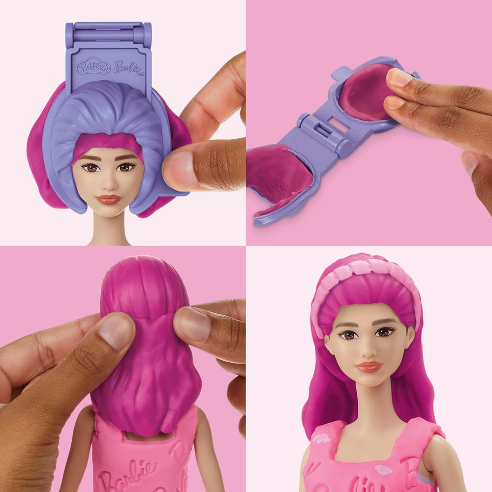 Play-Doh Barbie Hearts and Hair Set, Make Doll Clothes with Modeling Compound & 10 Fashion Accessories, Arts & Crafts for Girls & Boys 5+ 1272