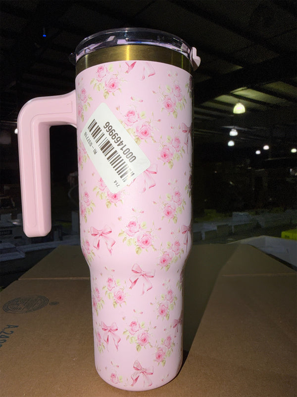 Hydrapeak 40oz Tumbler - Pink bows 1020