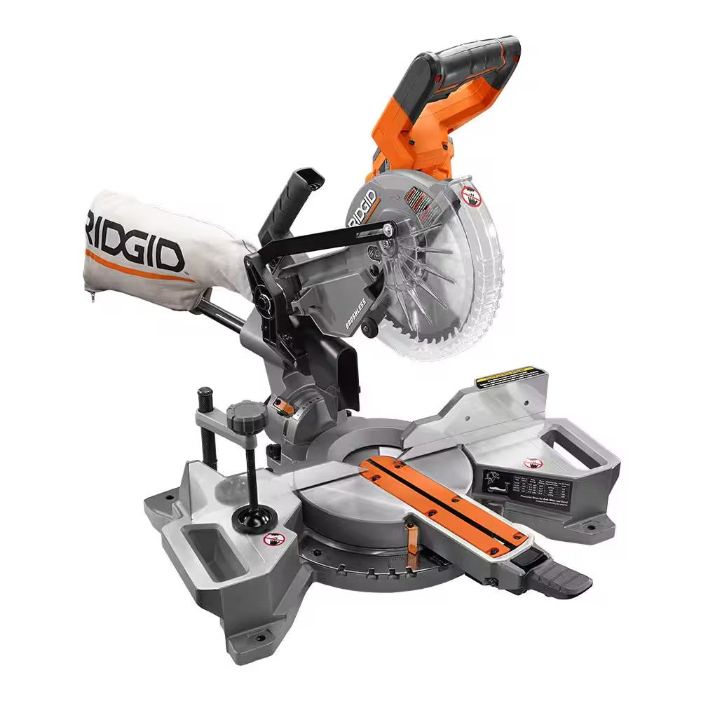 RIDGID 18V Brushless Cordless 7-1/4 in. Dual Bevel Sliding Miter Saw (Tool Only) - K125 - Tested and working