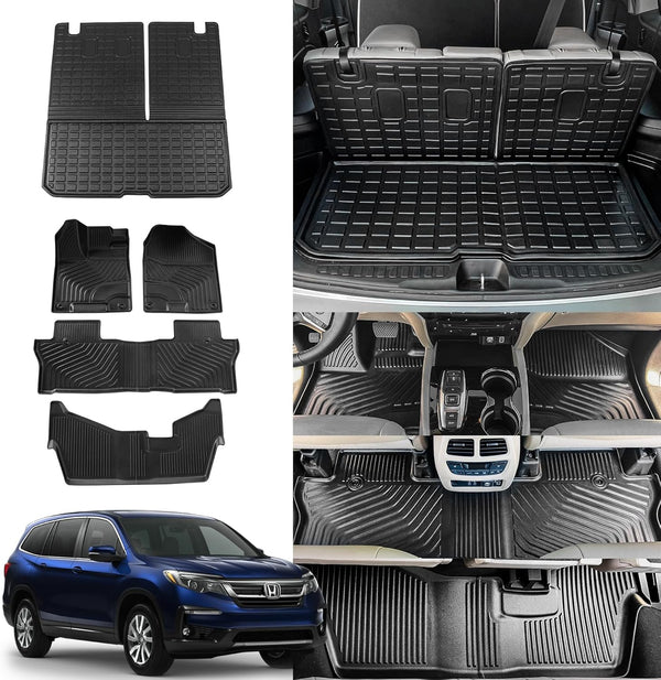 Honda Pilot 2016–2022 Floor & Cargo Mat Set (Excludes Elite) – A54 Appears New