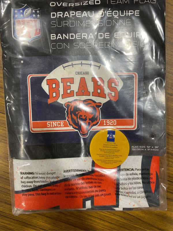Team Sports America 3-ft W x 4.3-ft H Chicago Bears Flag - L14 - 707