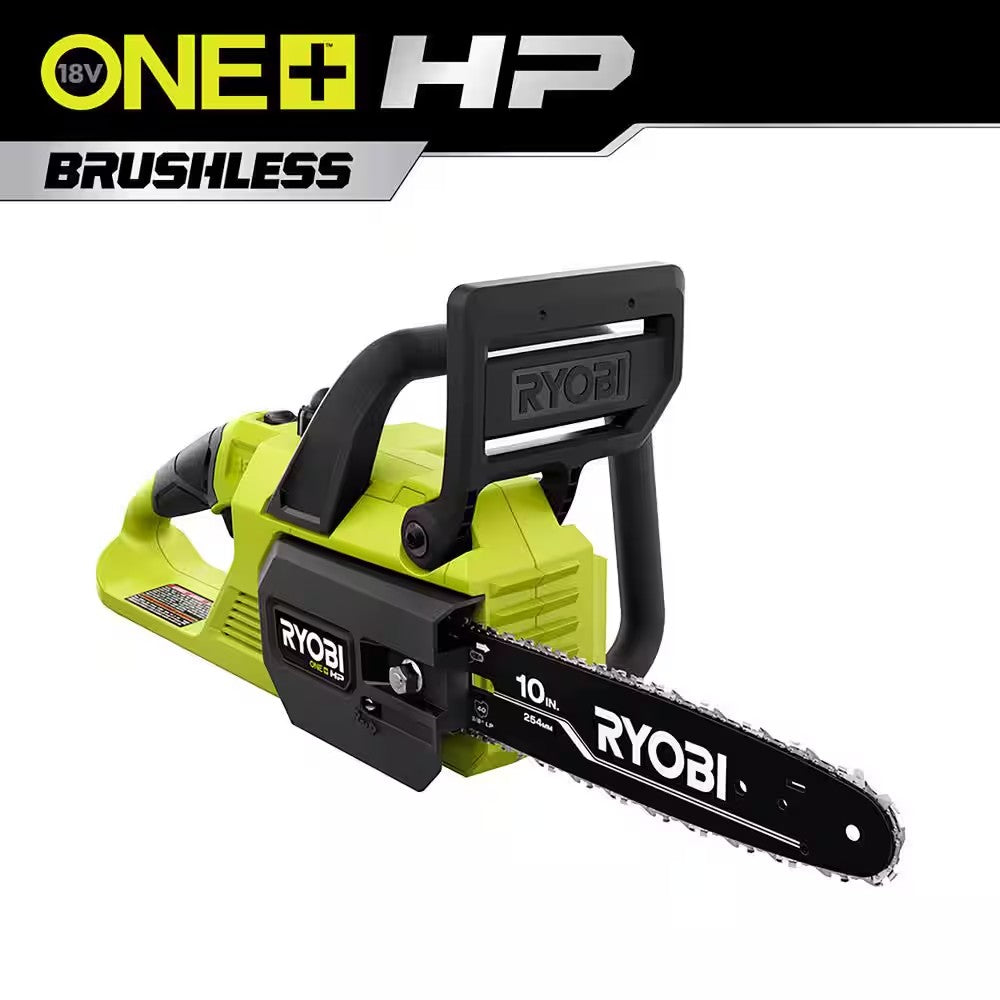 RYOBI ONE+ HP 18V Brushless 10 in. Battery Chainsaw (Tool Only) 470