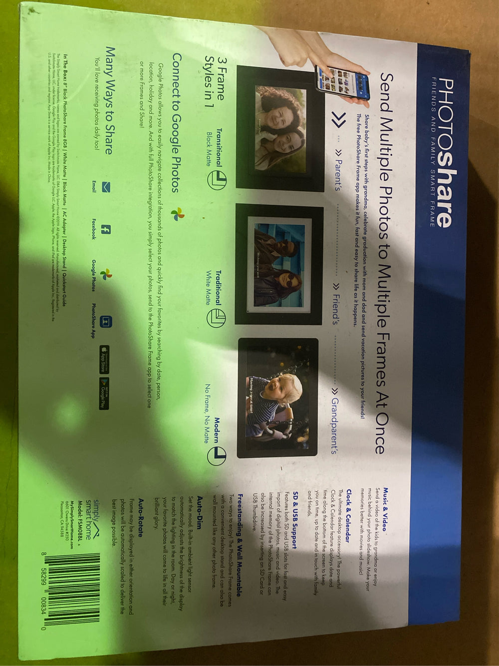 8 in. PhotoShare Social Network Frame - L8 - 197