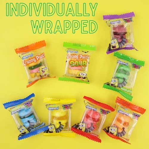 (Lot of 3) Krabby Patty Gummy Mix Bag Halloween Trick or Treat Candy 60 Count 19.05 Ounce Bag - J9 - 1632
