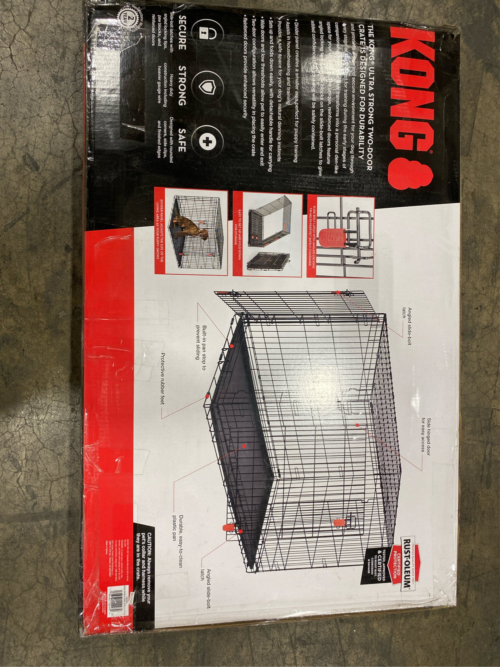 Kong ultra strong two door crate 48"x31"x32" - H6 - 49