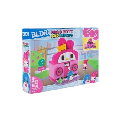 Hello Kitty Playset & 2_1.5" Buildable Figures Sanrio Medium Building Set - My Melody's Music Shop - L9 - 483