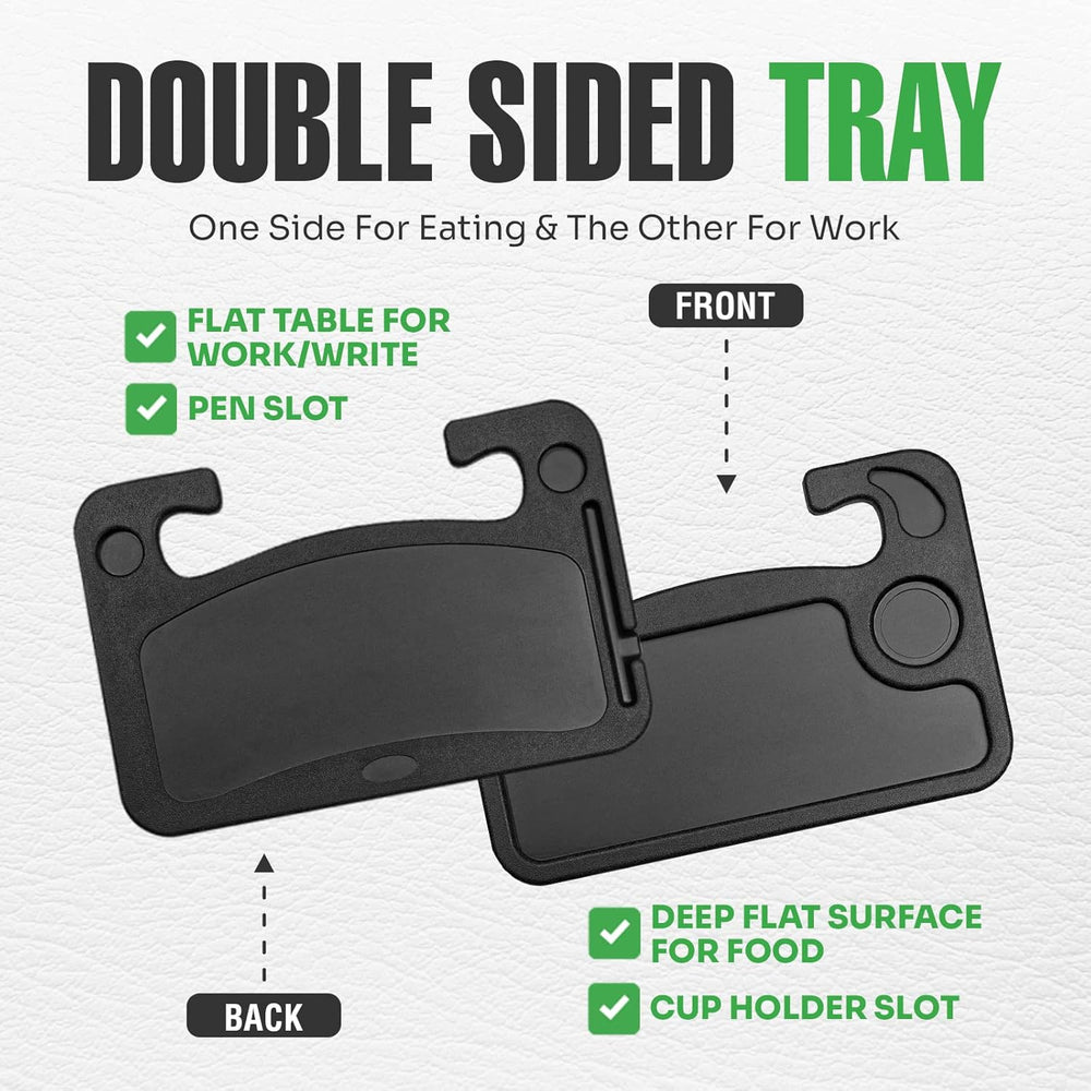 Steering Wheel Desk Tray for Eating, Laptops - Hooks Onto Most Vehicle Steering Wheels, Road Trip Accessory, Car Table -F5-1712 -F5-1713