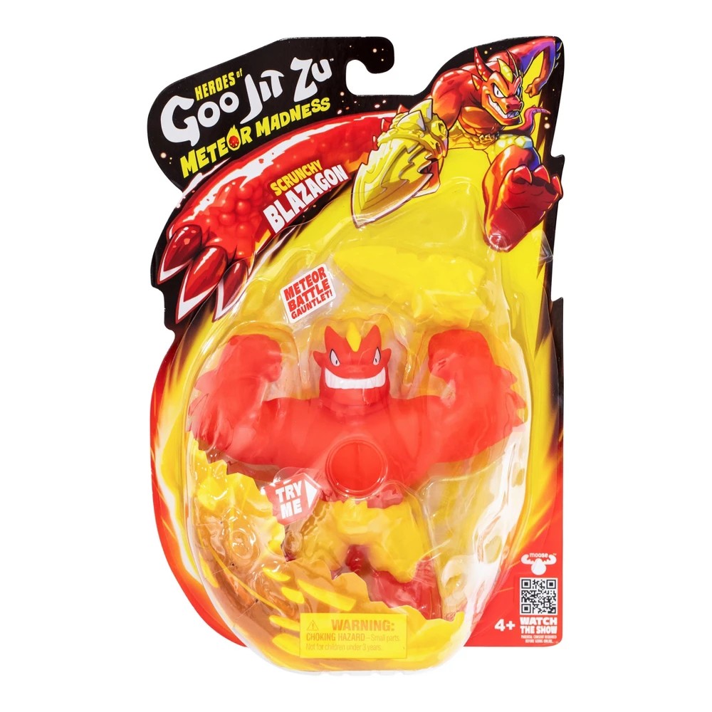 Heroes of Goo Jit Zu Meteor Madness Stretchy Blazagon Action Figure Stretches up to 3x Its Size Ages 4+ - 537