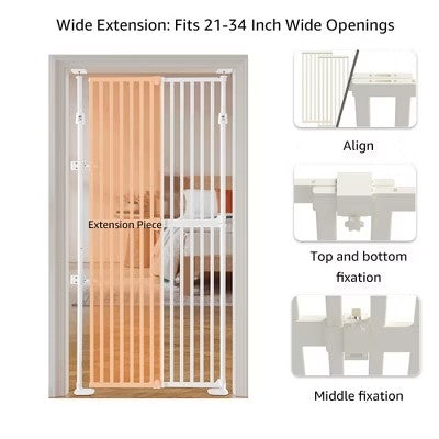unipaws Upgraded Extra Tall Cat Gate, 29"-35"W, 75"H - A1 - 396