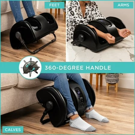 Best Choice Products Foot Massager Machine, Therapeutic Reflexology Massager w/ High-Intensity Rollers - Satin Black - G1 - 1941