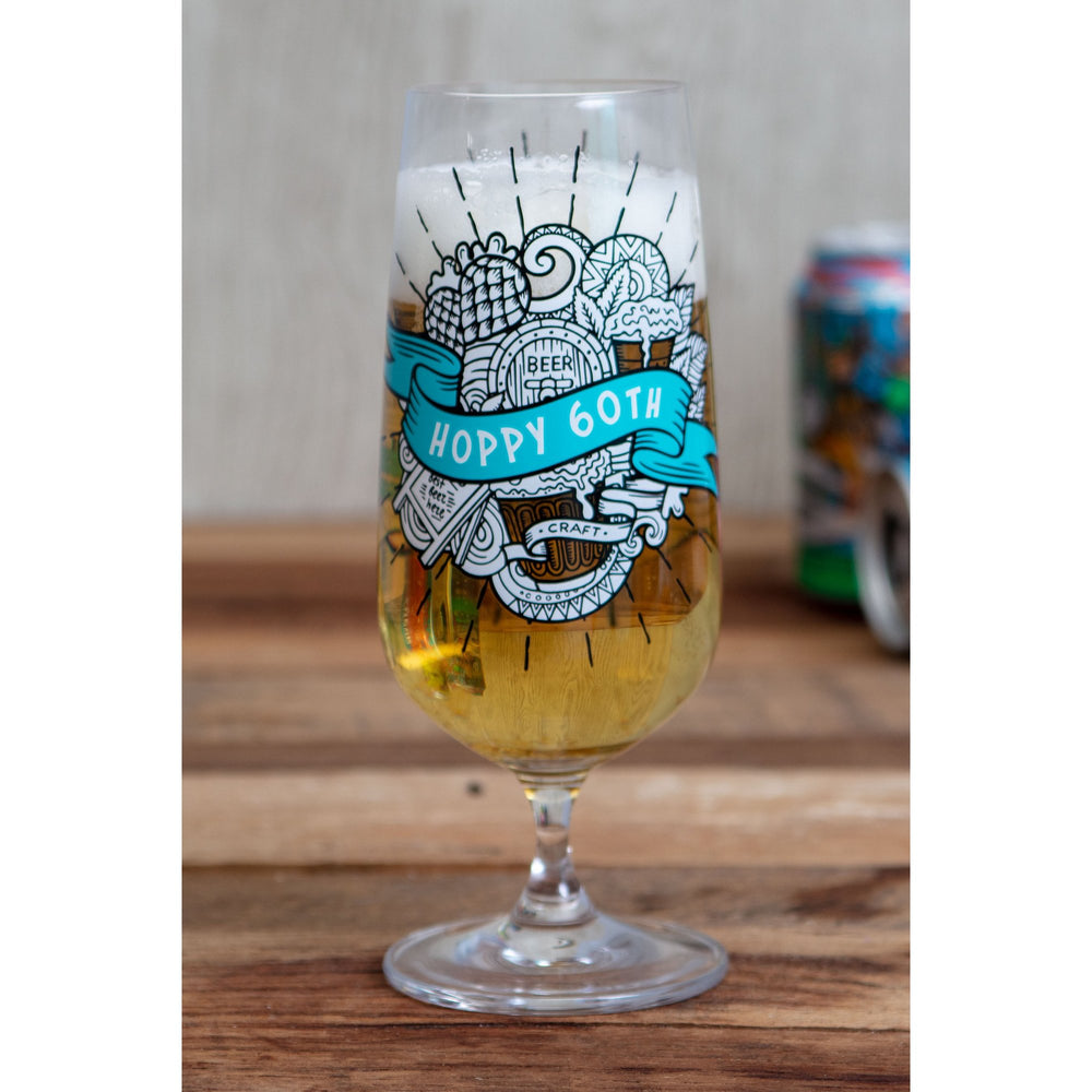 60th Birthday' Craft Beer Glass - C12 - 519 -F5-1710