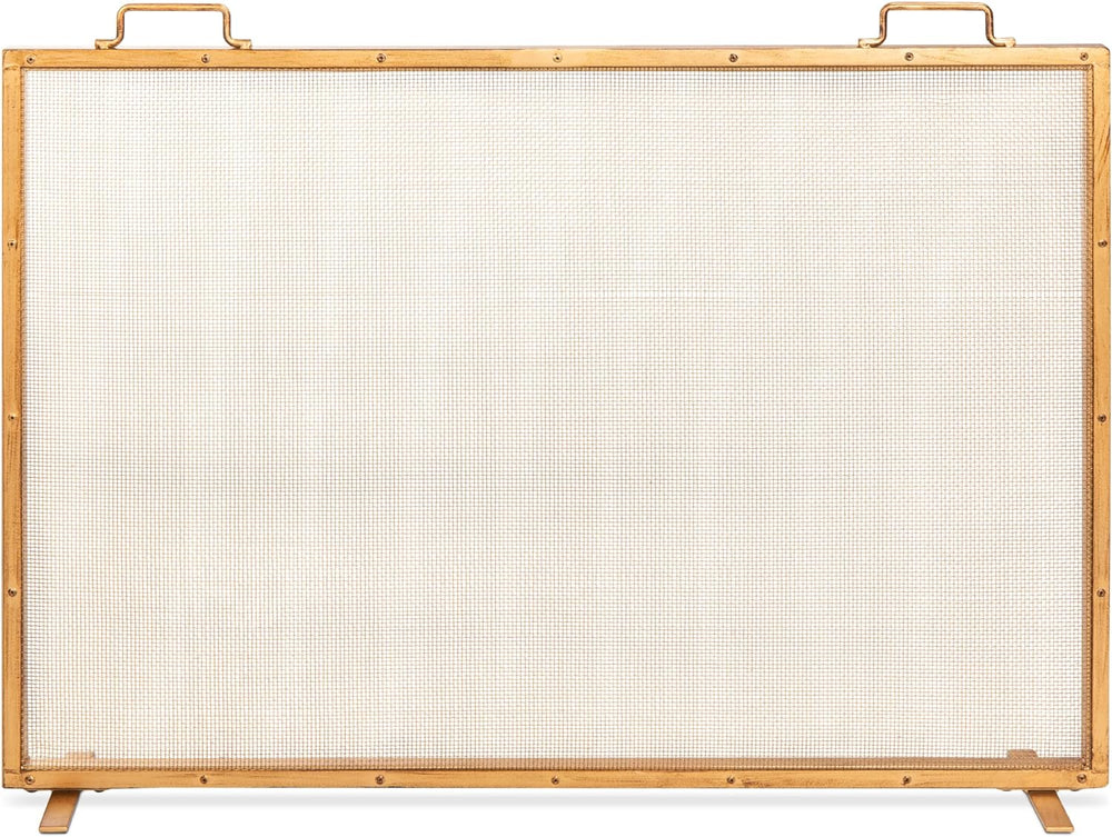 Best Choice 38×27" Single Panel Fireplace Screen — Gold — F18