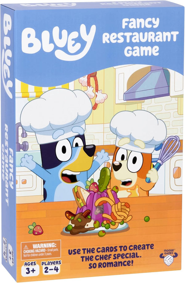 Bluey Fancy Restaurant Game, Join and Bingo as They Match Food Cards to Help Dad Prepare a Special Dinner for Mum, Serve up Fun While Building Memory and Matching Skills, Ages 3+, 2 4 Players -F7-0091