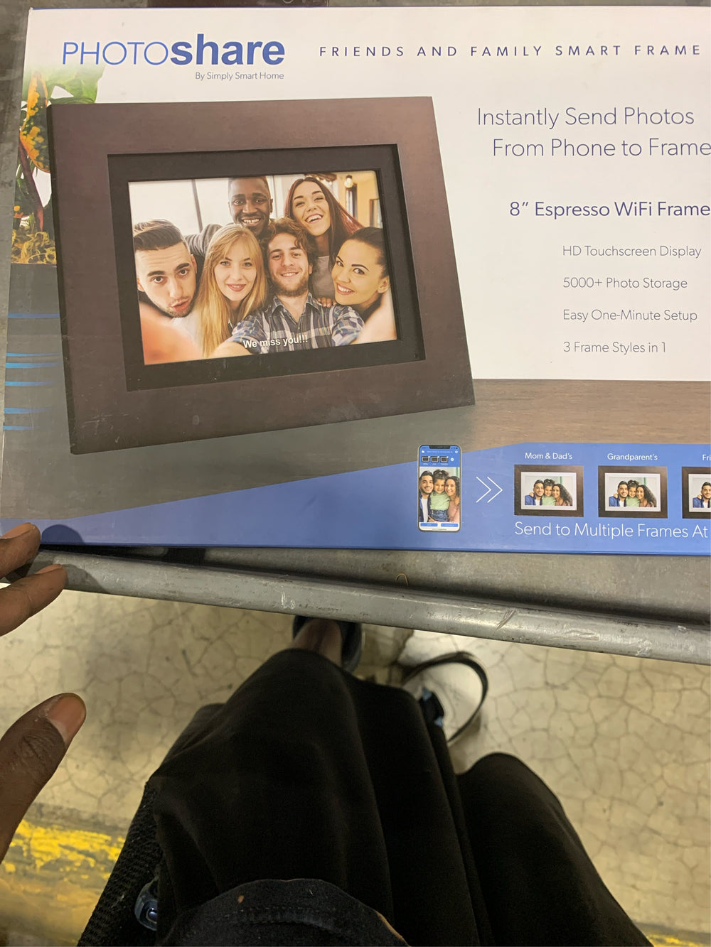 Simply Smart Home PhotoShare Friends and Family 8" Smart Digital Photo Frame -K10-0547