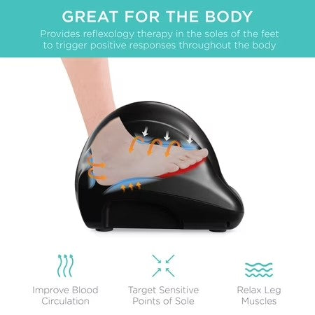 Best Choice Products Therapeutic Kneading & Rolling Shiatsu Foot Massager w/ High Intensity Rollers, Remote - Black -B6-0491