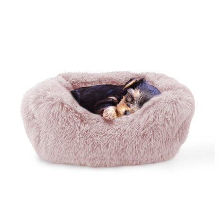 Precious Tails Super Lux Shaggy Fur Cuddler Pet Bed - Small - L12 - 579