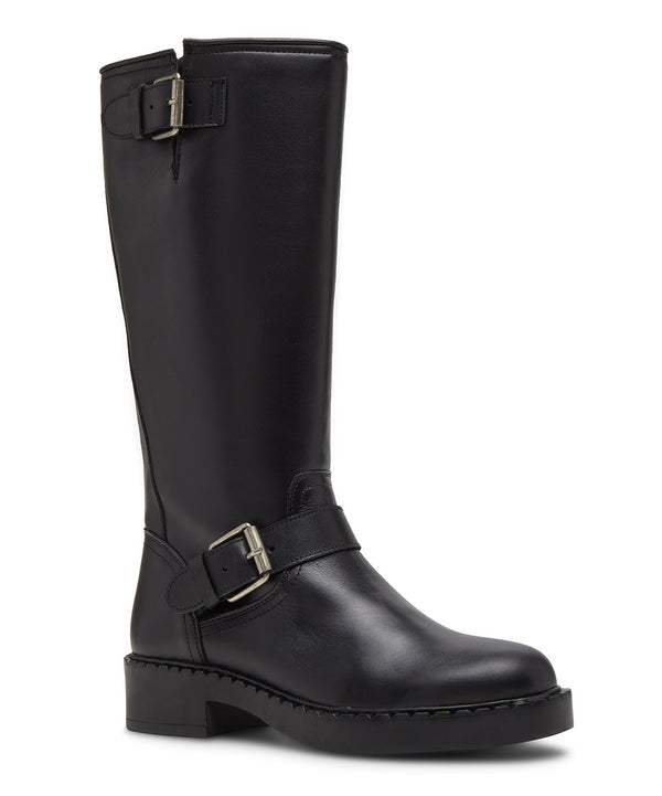 Black Erma Leather Boots - Women size 8.5 -A9-0575
