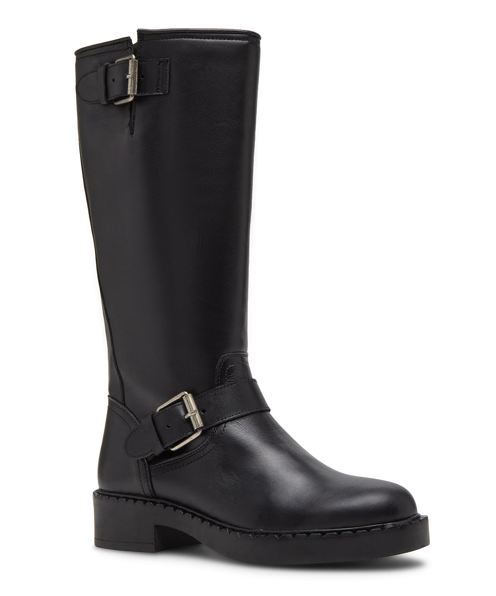 Black Erma Leather Boots - Women size 8.5 -A9-0575 -B11-0622